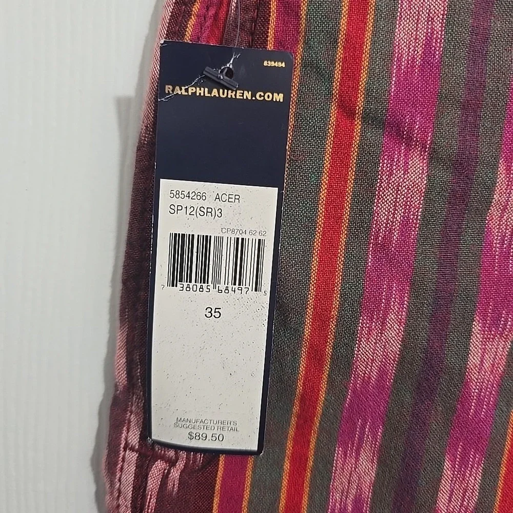 Polo Ralph Lauren Red Southwestern Beacon Shorts Size 35‎ Rugby Native Aztec NWT